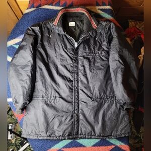 Vintage Oshkosh Sportswear Jacket Mens XL Nylon Black Snowmobile Winter 80s